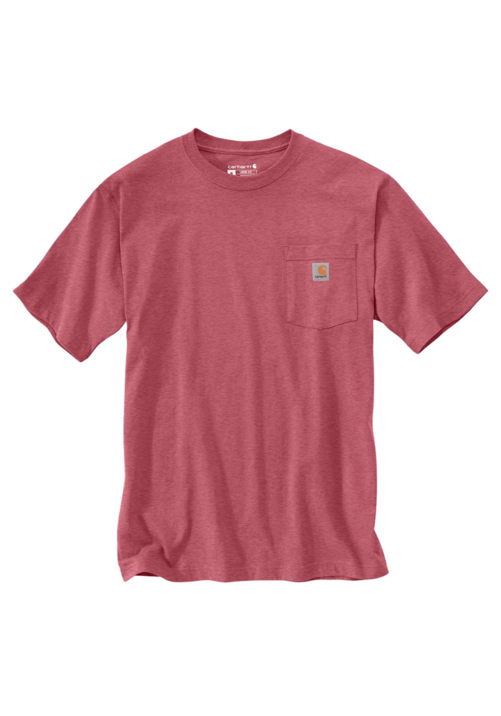 CARHARTT K87 HEAVYWEIGHT POCKET T-SHIRT - ROSEWOOD HEATHER
