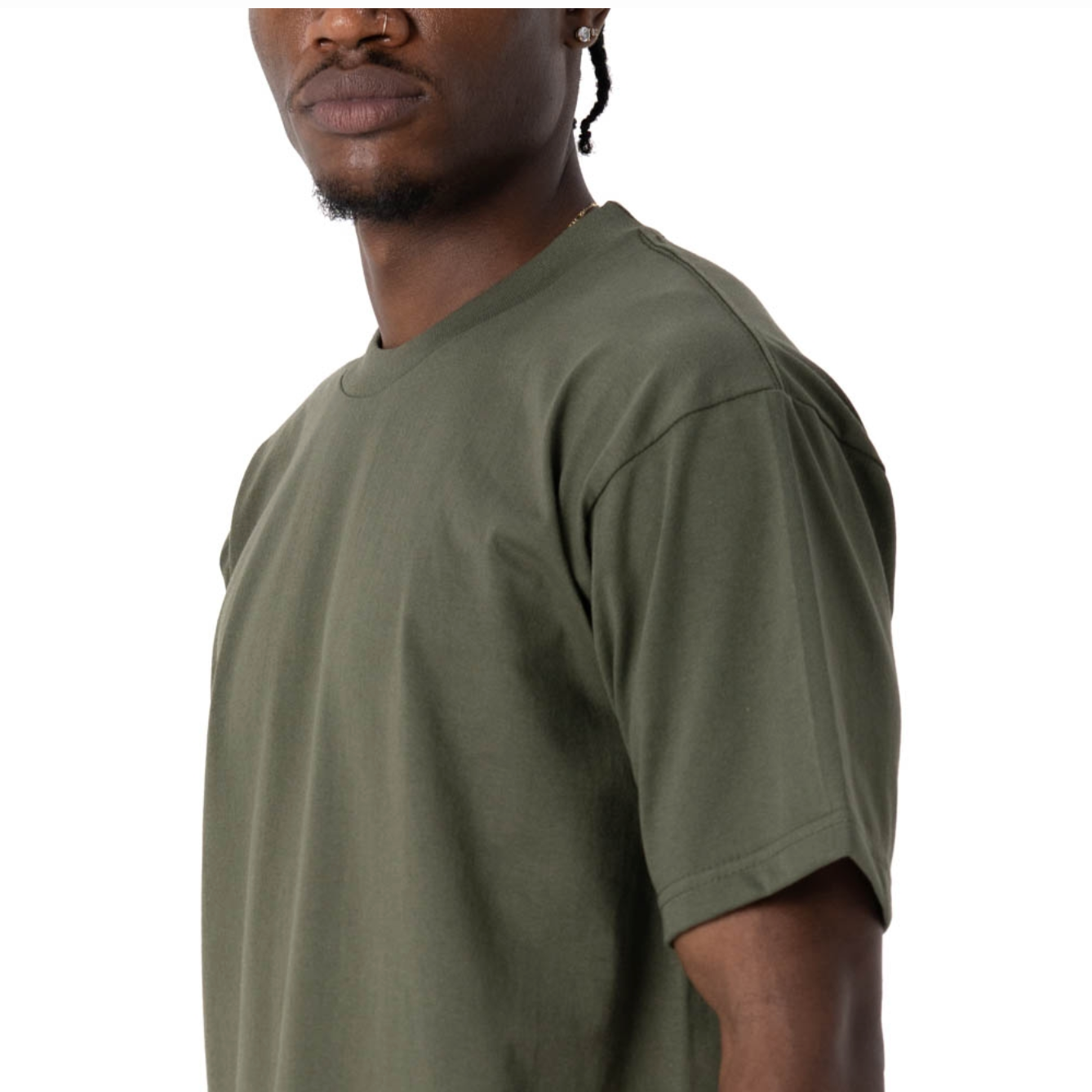 PRO CLUB HEAVYWEIGHT CREW NECK - OLIVE GREEN