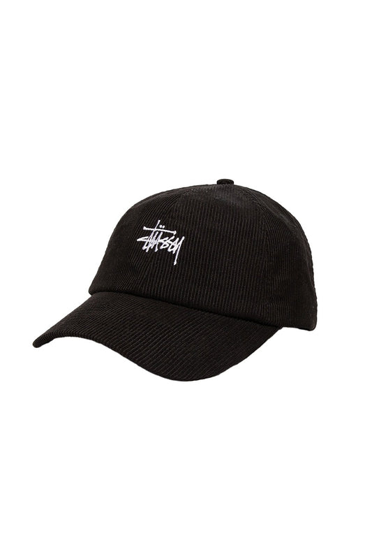 STUSSY GRAFFITI CORD LOW PRO CAP - BLACK