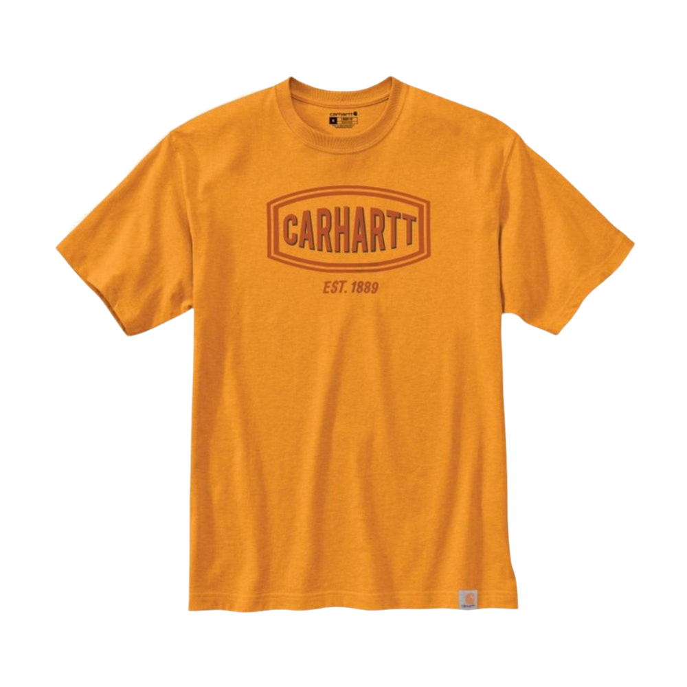 CARHARTT LOGO GRAPHIC T-SHIRT - MARIGOLD