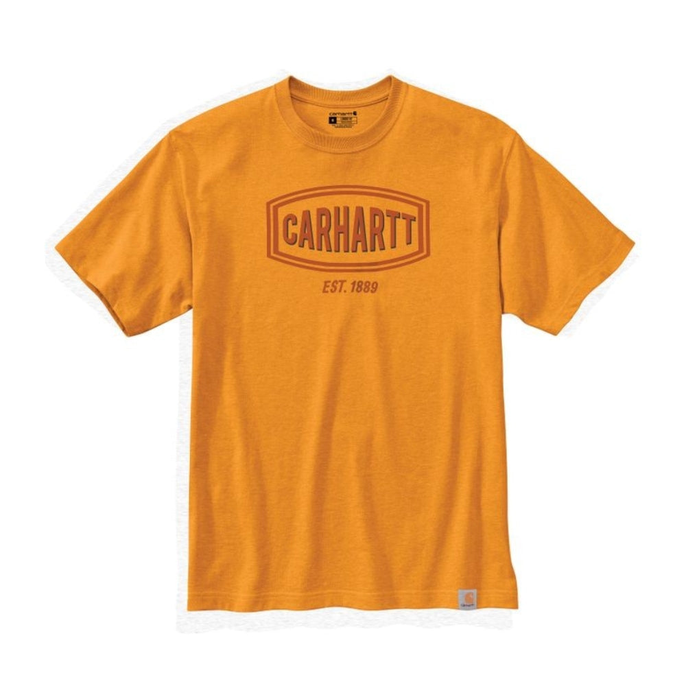 CARHARTT LOGO GRAPHIC T-SHIRT - MARIGOLD