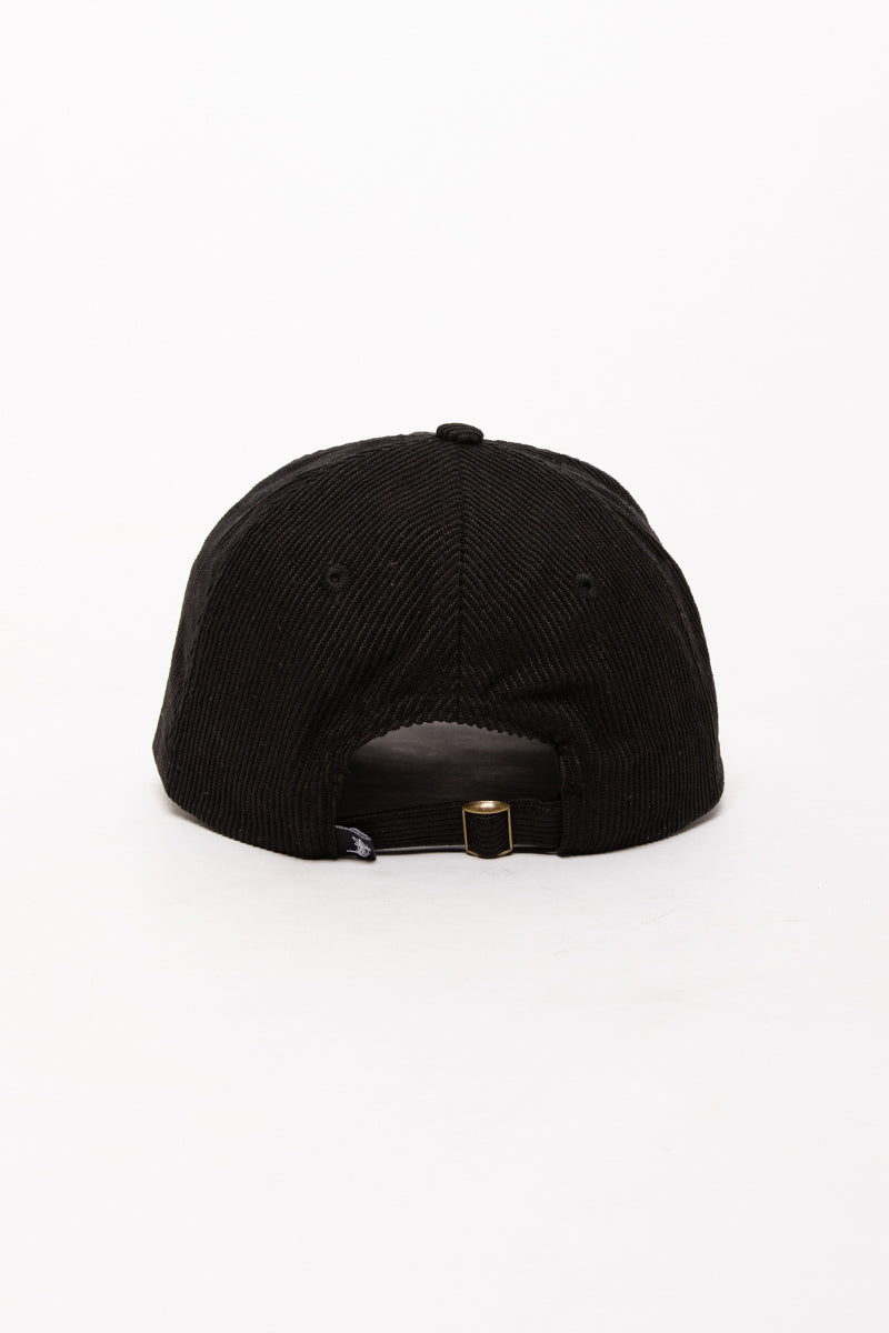 STUSSY GRAFFITI CORD LOW PRO CAP - BLACK