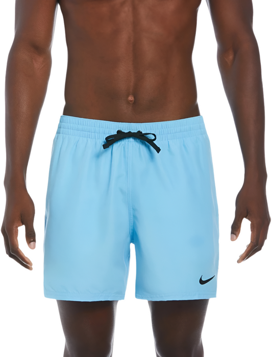 NIKE SWIM LOGO TAPE VOLLEY 5" SHORTS - AQUARIUS BLUE