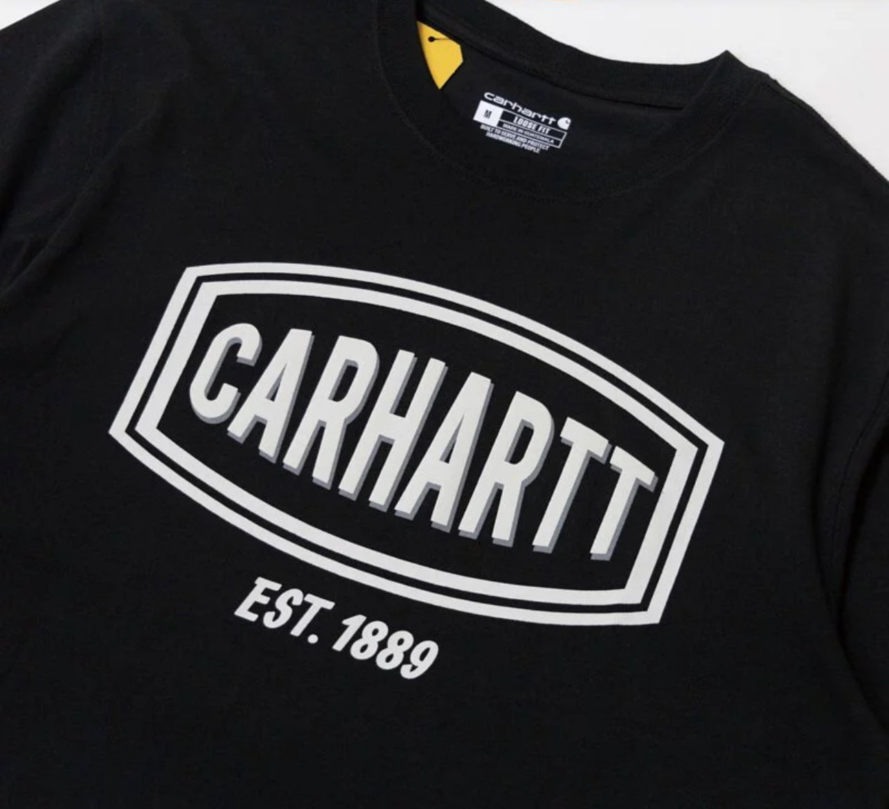 CARHARTT LOOSE FIT LOGO GRAPHIC T-SHIRT - BLK