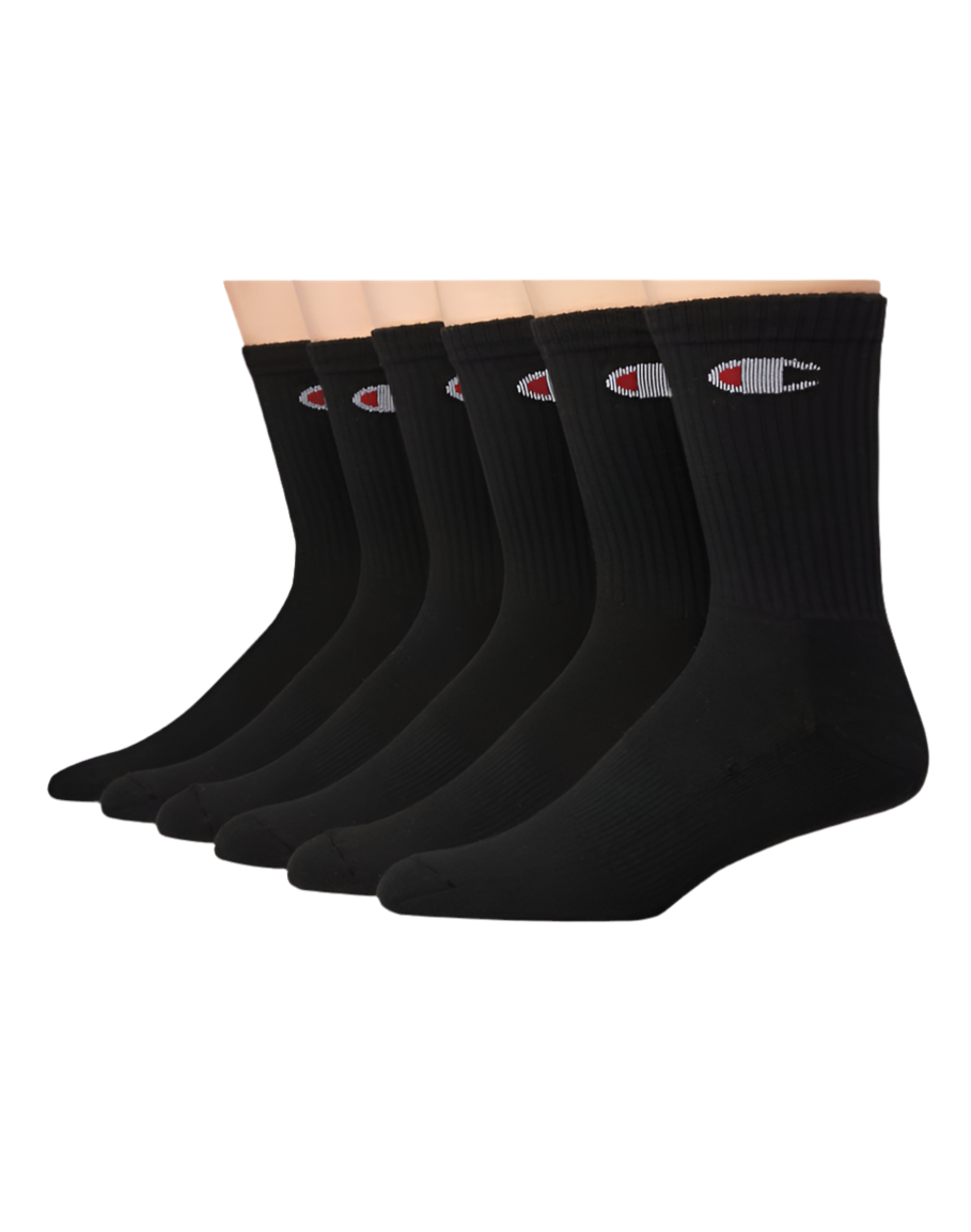 CHAMPION CREW SOCKS 6-PACK