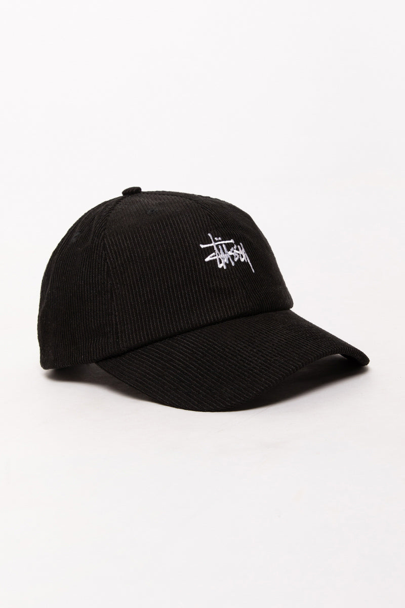 STUSSY GRAFFITI CORD LOW PRO CAP - BLACK