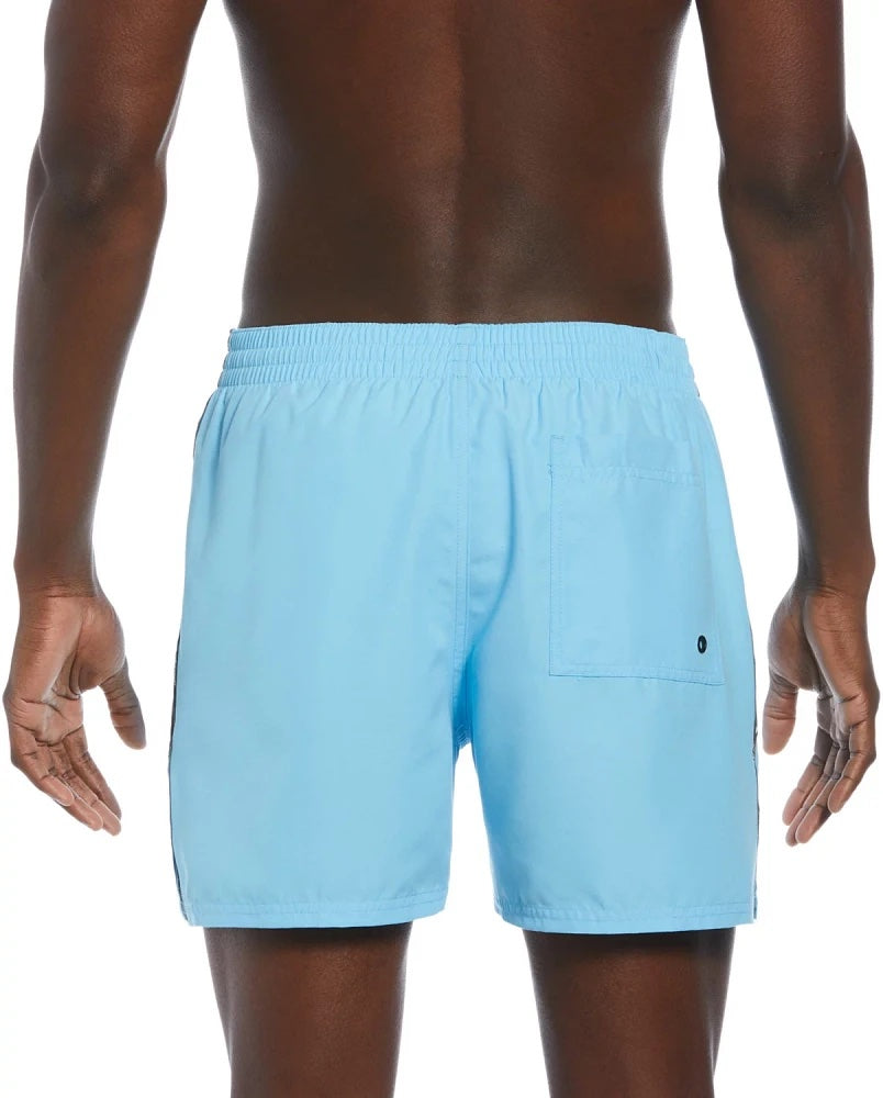 NIKE SWIM LOGO TAPE VOLLEY 5" SHORTS - AQUARIUS BLUE