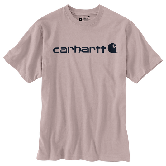 CARHARTT LOOSE FIT HEAVYWEIGHT SHORT-SLEEVE LOGO GRAPHIC T-SHIRT - MINK