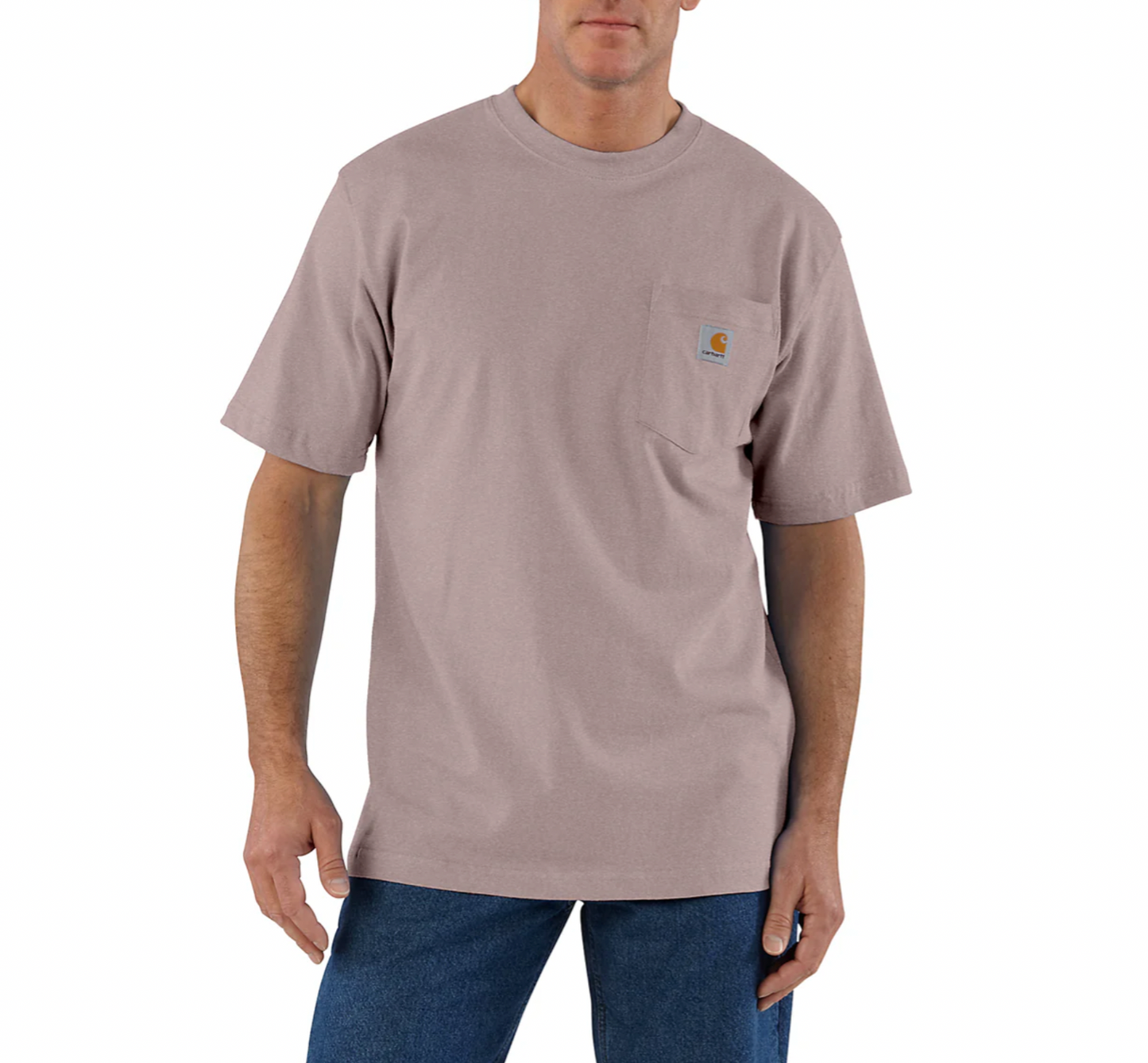 CARHARTT K87 HEAVYWEIGHT POCKET T-SHIRT - MINK