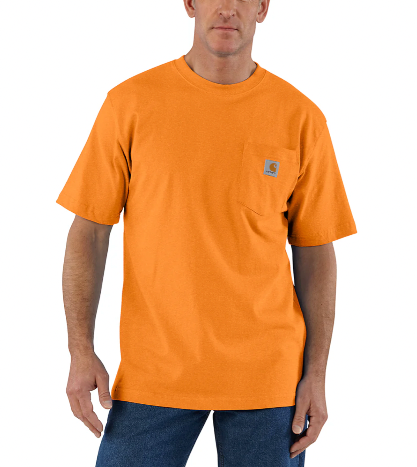 CARHARTT K87 HEAVYWEIGHT POCKET T-SHIRT - MARMALADE HEATHER