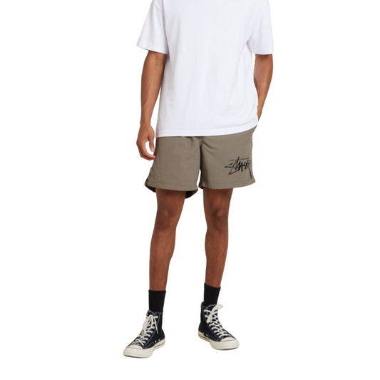 STUSSY BIG STOCK WATER SHORTS - KALAMATA BROWN