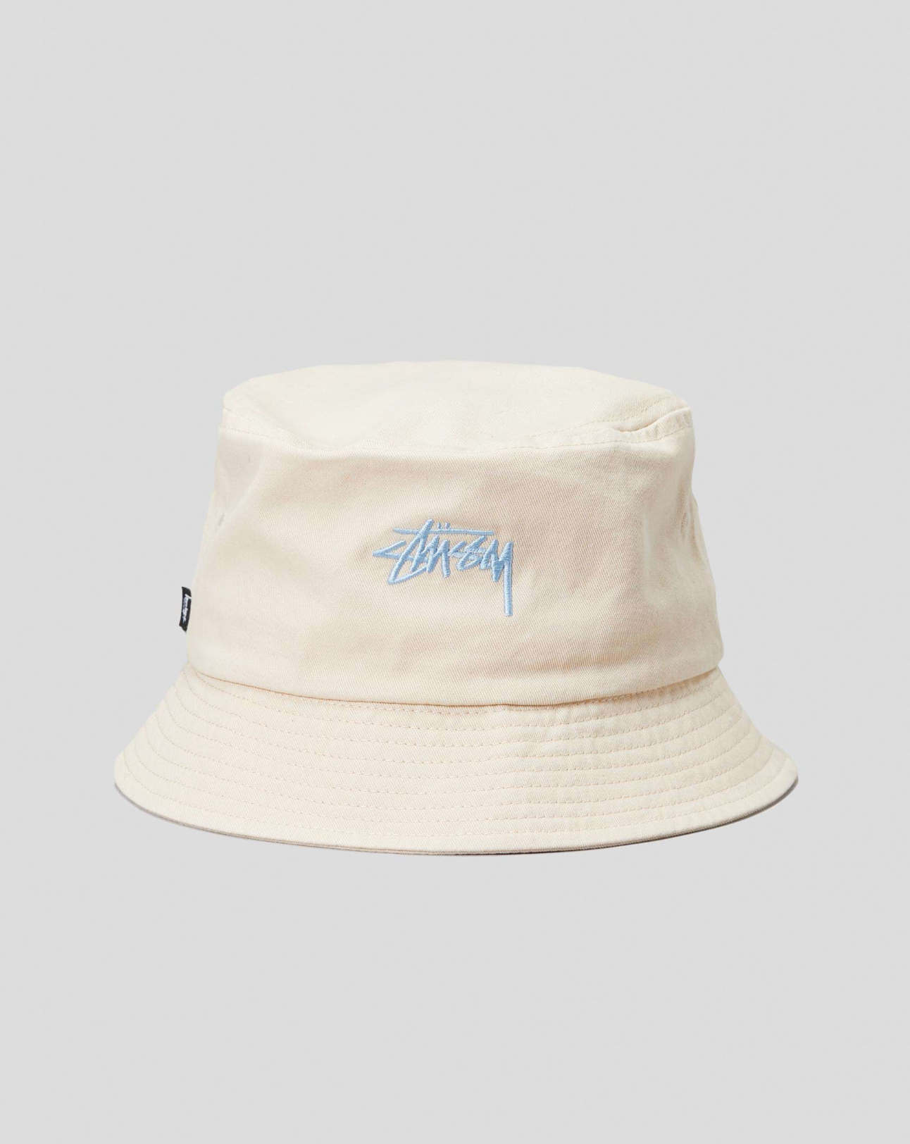 STUSSY STOCK BUCKET HAT - NATURAL