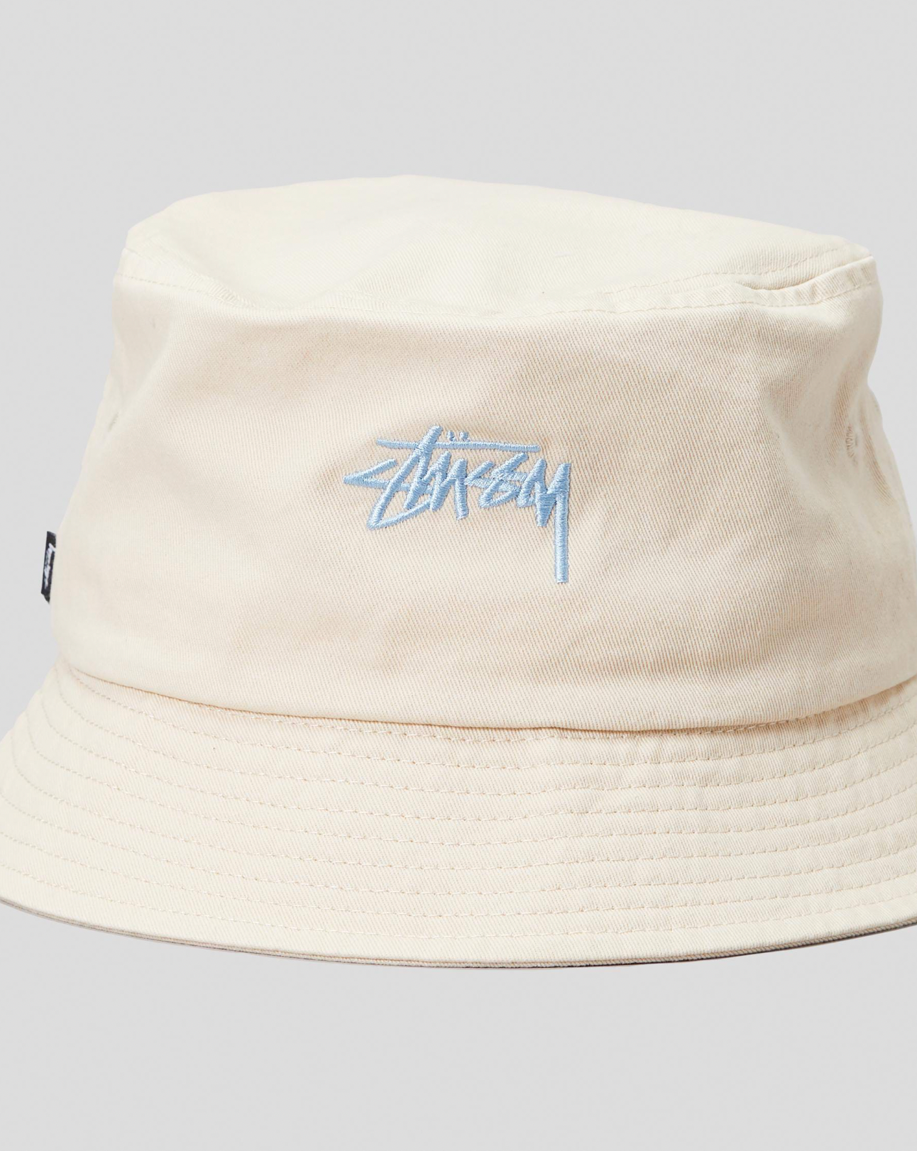 STUSSY STOCK BUCKET HAT - NATURAL