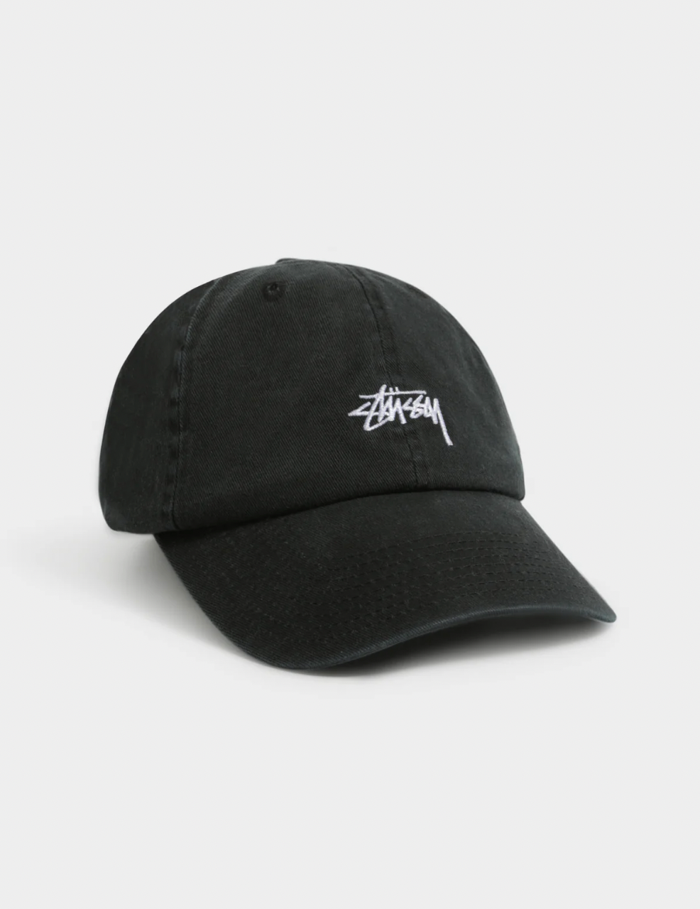 STUSSY STOCK LOW PRO STRAPBACK - BLACK