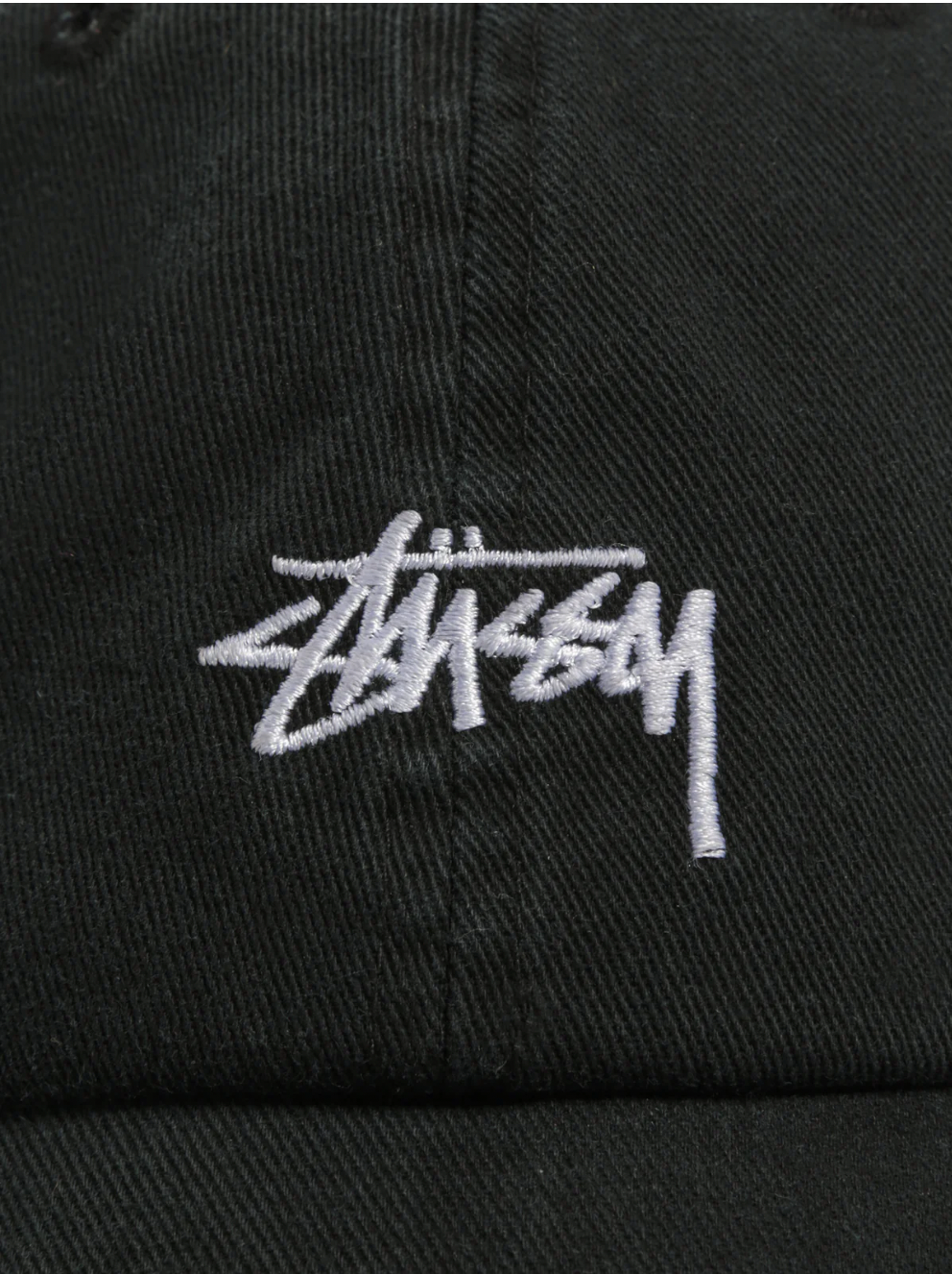 STUSSY STOCK LOW PRO STRAPBACK - BLACK